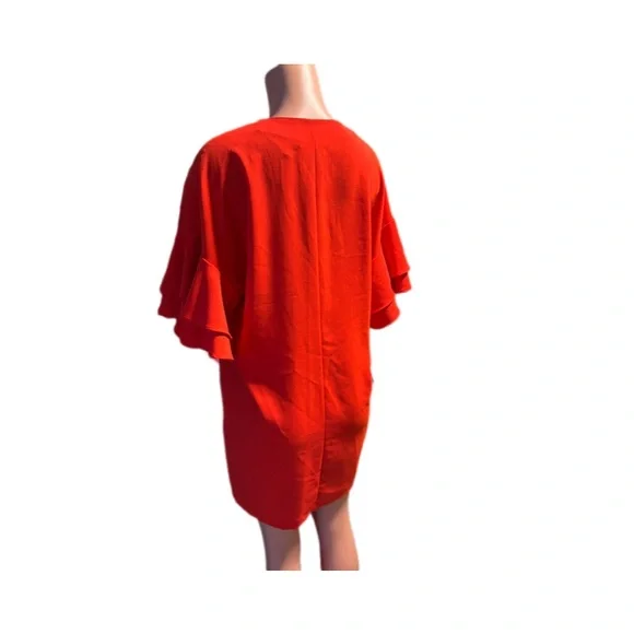 Zara Red V-Neck Dress - Picture 2 of 3